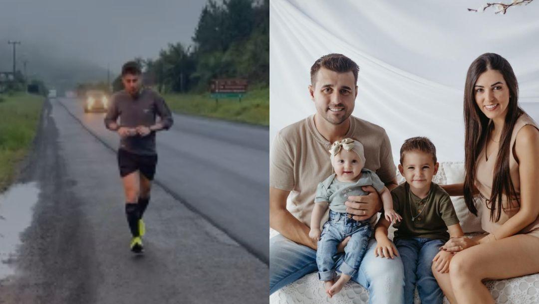 Pai cumpre promessa e corre quase 30 km pela saúde da filha