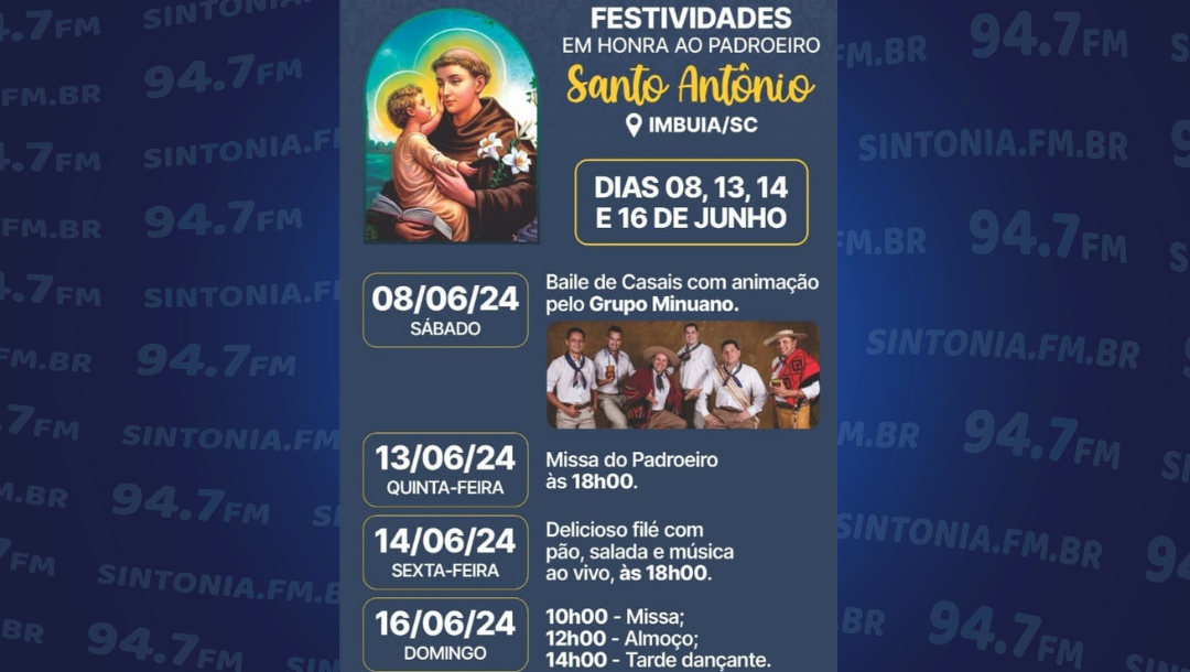 Paróquia Santo Antônio de Imbuia realiza super festa neste final de semana