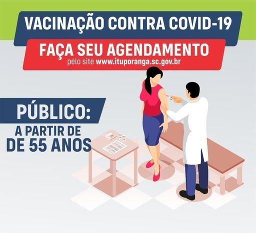 Pessoas a partir de 55 anos começam a receber vacina contra Covid em Ituporanga nesta terça (15)