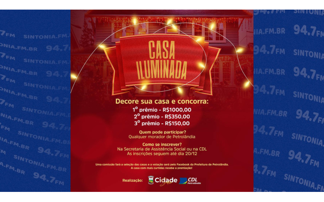 Petrolândia realiza promoção de incentivo para a comunidade decorar as casas e deixar a cidade mais bonita
