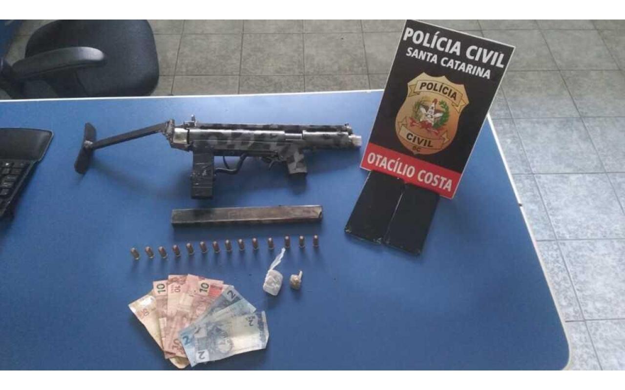 Polícia apreende armamento pesado em Otacílio Costa 