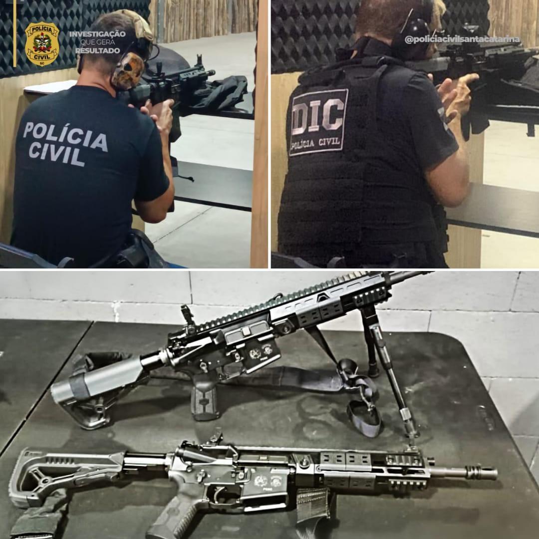 Polícia Civil de Ituporanga recebe novos fuzis israelenses para reforçar operações