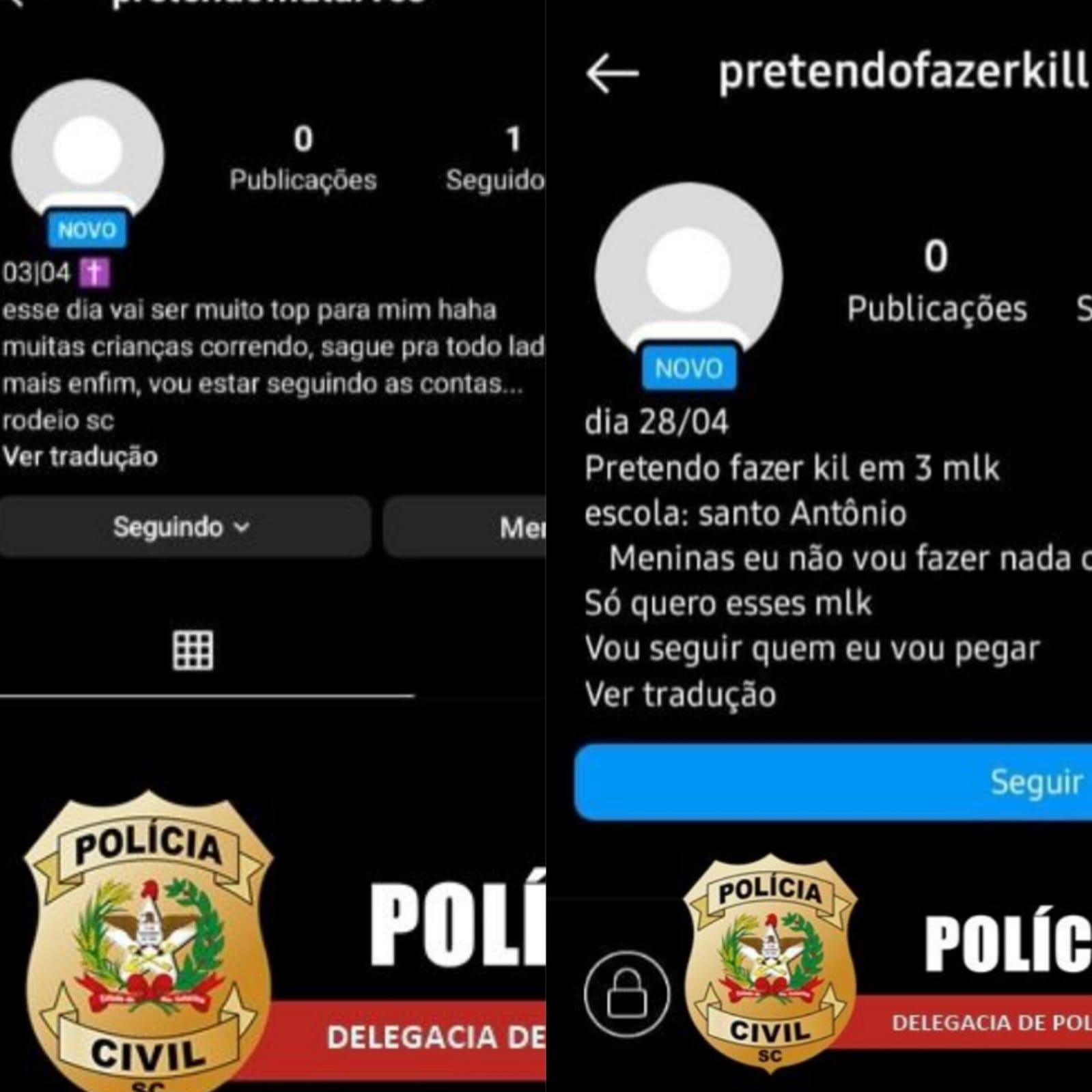 Polícia Civil e Ministério Público esclarecem possível ataque em escola