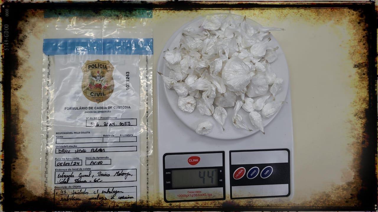 Polícia Civil prende em flagrante mulher por tráfico de drogas em Vidal Ramos