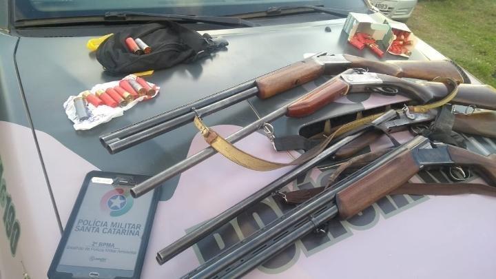 Polícia Militar Ambiental apreende armas e munições no interior de Bom Retiro