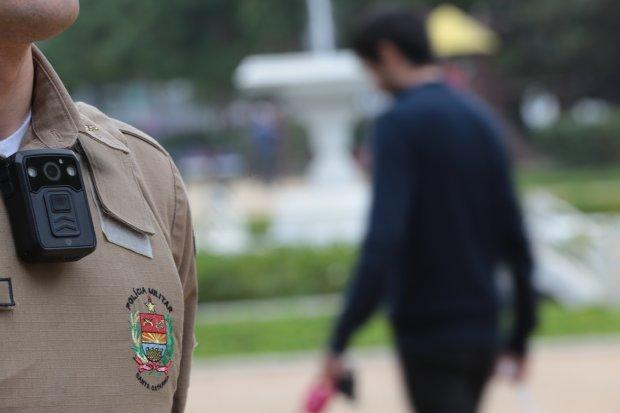 Polícia Militar do Alto Vale avalia utilização de câmeras nas fardas dos policiais