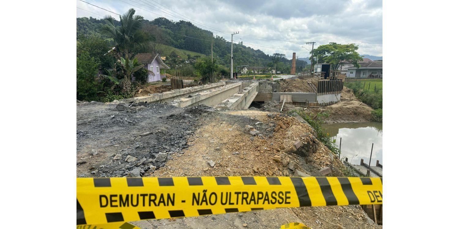 Ponte de acesso ao Salto em Ituporanga deve ficar interditada por cerca de um mês
