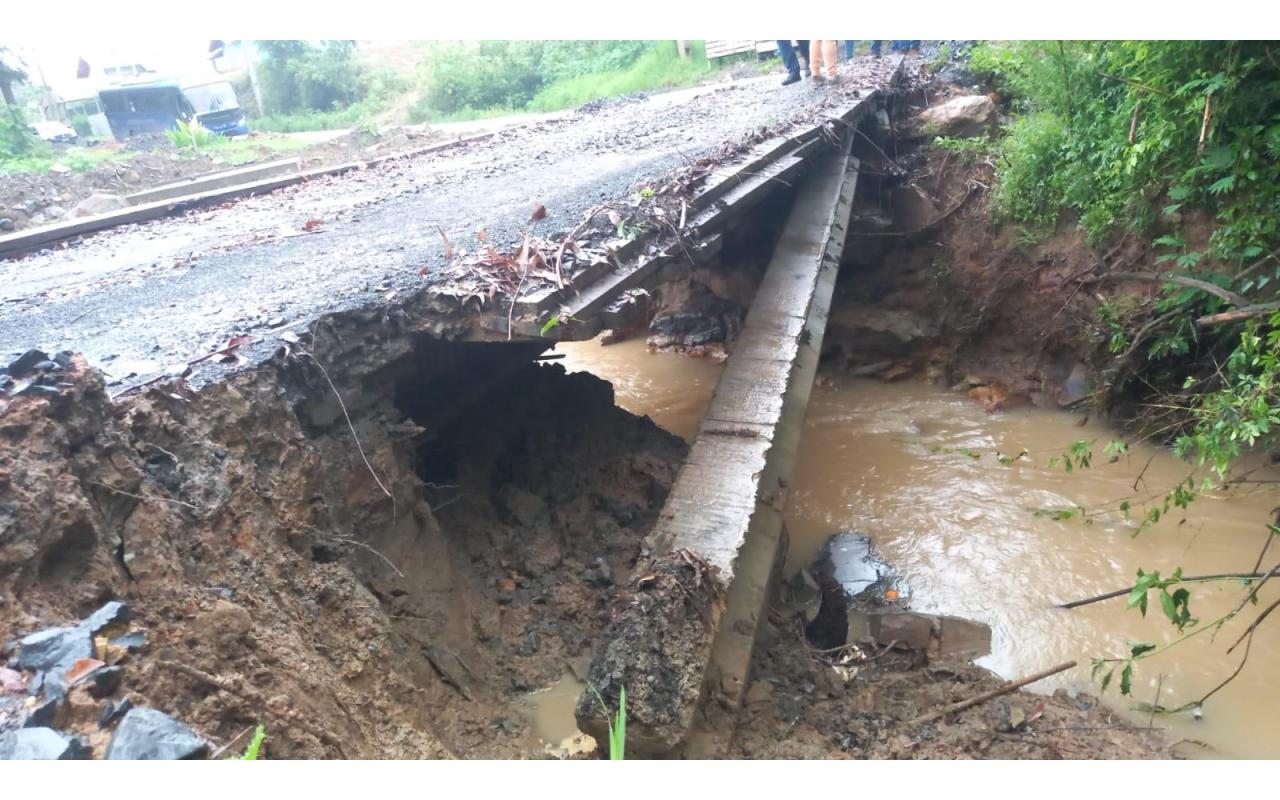 Ponte que dá acesso para Nova Itália está interditada