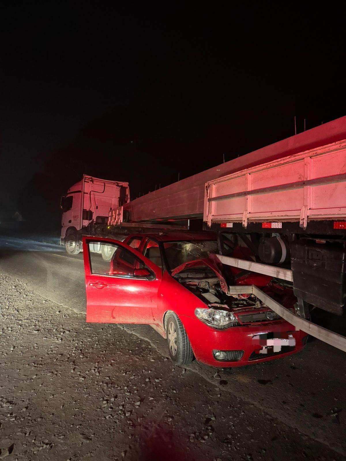 Por pouco colisão não vira tragédia na SC-110 em Ituporanga