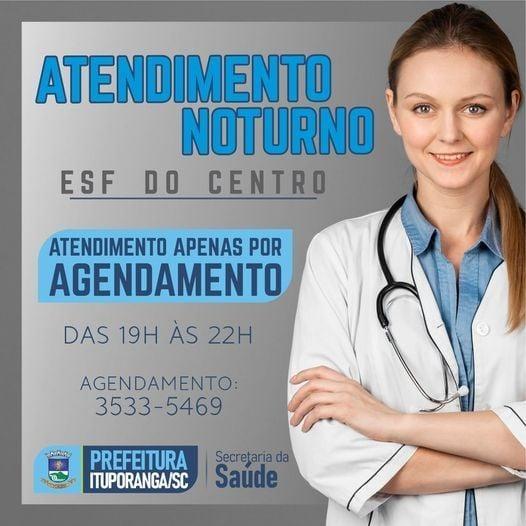 Posto de Saúde do Centro de Ituporanga retoma atendimento à noite