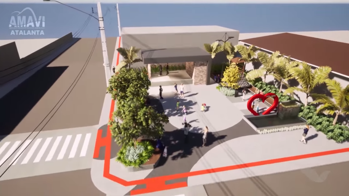 Prédio é demolido para construção de praça em Atalanta
