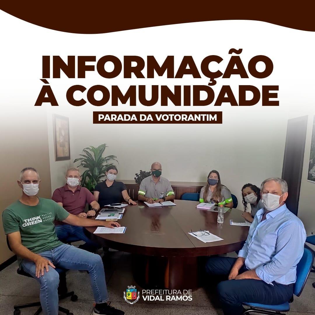 Prefeito de Vidal Ramos alinha medidas sanitárias com a Votorantim para receber profissionais da empresa