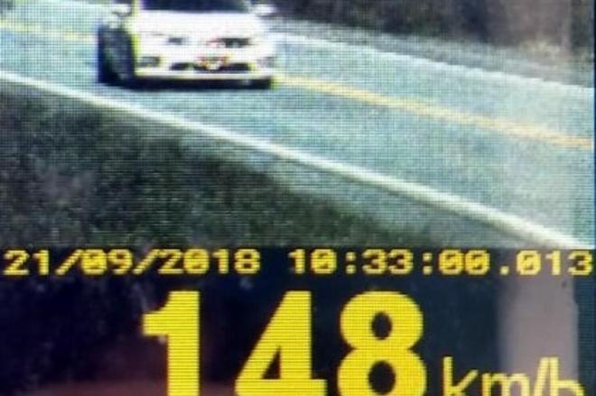 PRF flagra carro a 148 km/h na BR-282 em Alfredo Wagner 