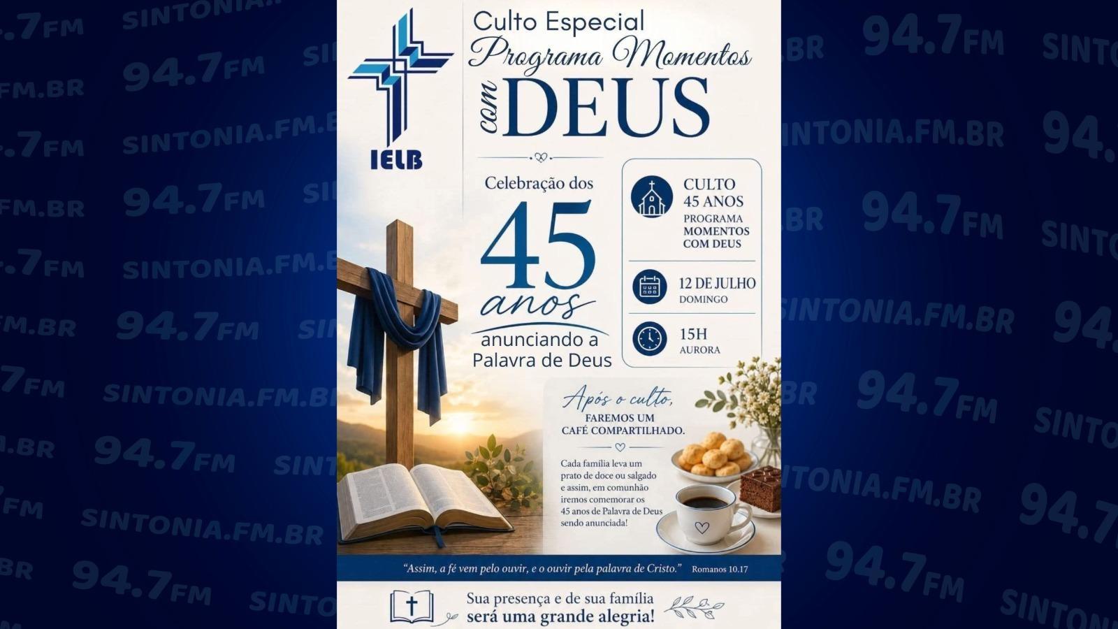 Programa Momentos com Deus completa 45 anos levando fé, esperança e inspiração 