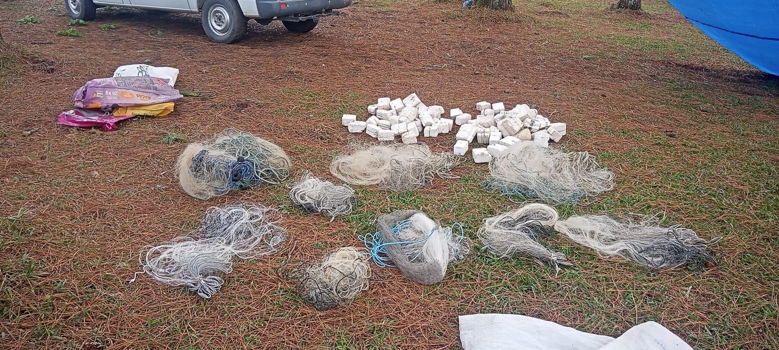 Redes de pesca são apreendidas no Alto Vale