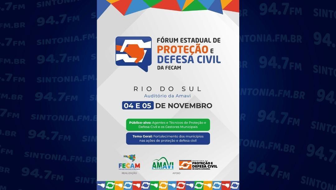 Rio do Sul será sede do Fórum Estadual de Proteção e Defesa Civil em novembro