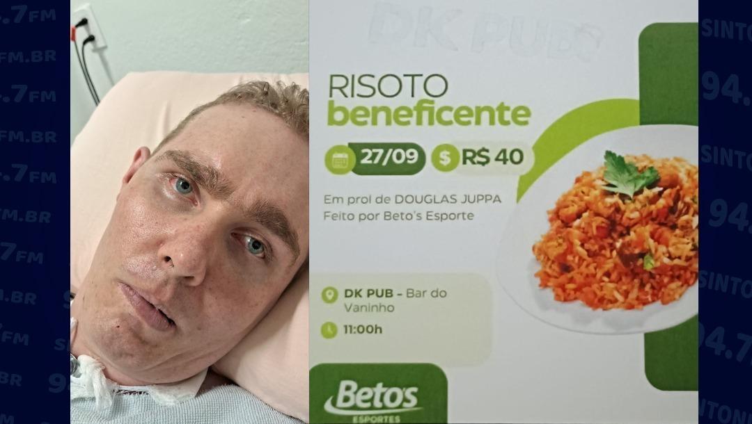 Risoto Solidário será realizado em prol do jovem Douglas Juppa em Ituporanga