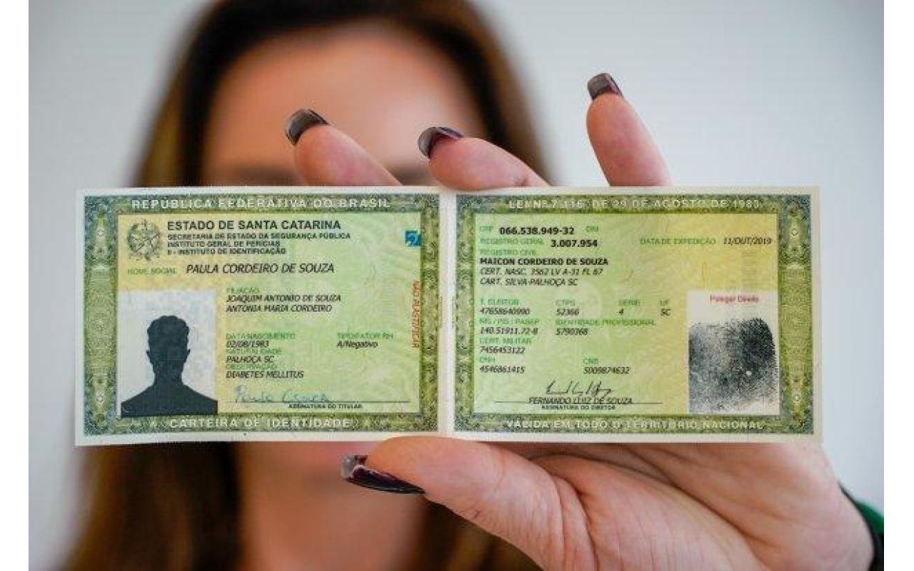 Santa Catarina passa a emitir novo modelo de carteira de identidade 