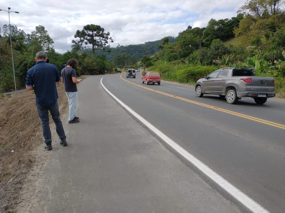 SC 350 em Aurora deve receber faixas elevadas e trevos alemães