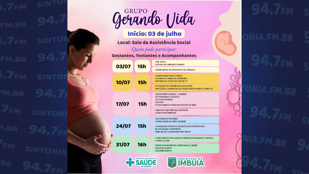 Secretaria de Saúde de Imbuia realiza mais uma edição do curso de gestantes 