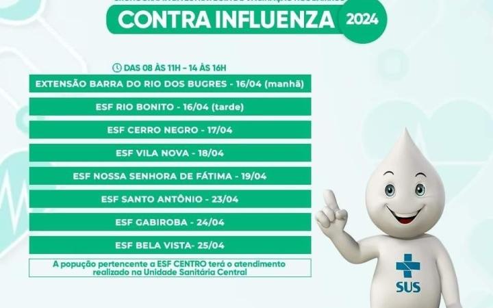Secretaria da Saúde de Ituporanga segue com a campanha de vacinação contra a influenza