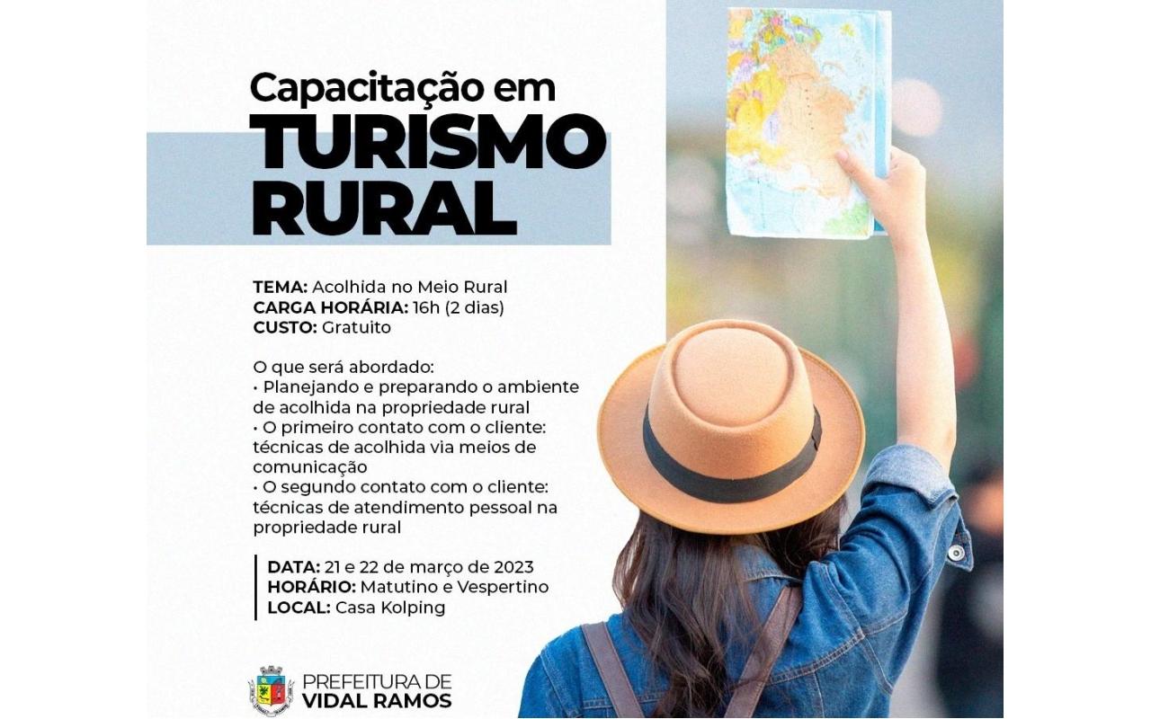 Secretaria de Turismo e Meio ambiente de Vidal Ramos oferece capacitação em turismo rural