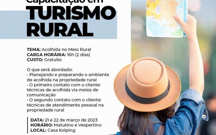 Secretaria de Turismo e Meio ambiente de Vidal Ramos oferece capacitação em turismo rural