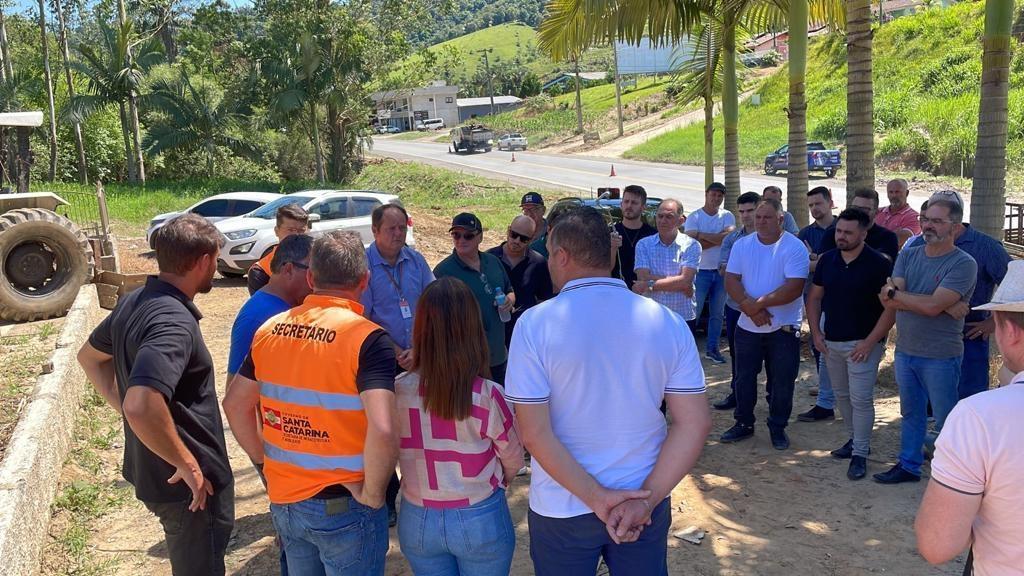 Secretário de Infraestrutura Jerry Comper anuncia início das obras de elevação na SC-350 entre Ituporanga e Rio do Sul