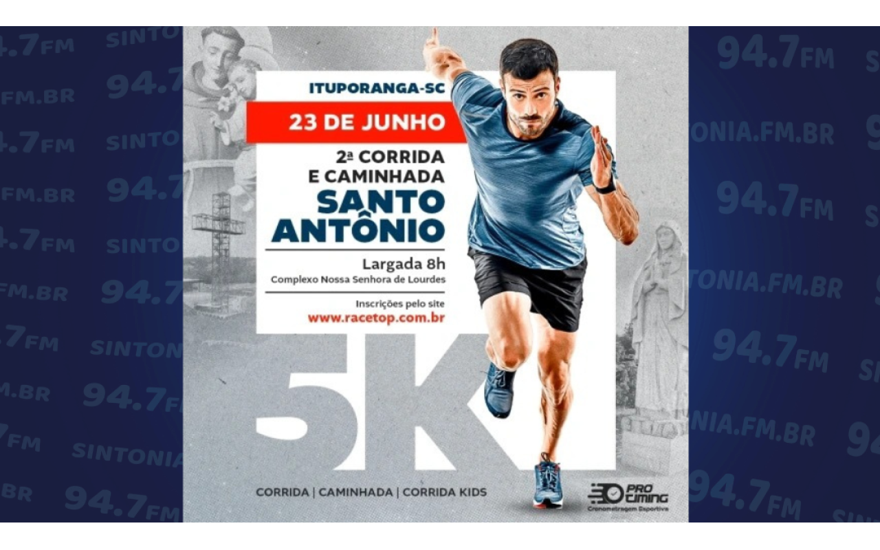 Segunda corrida e caminhada de Santo Antônio vai ser realizado nesse domingo (23)