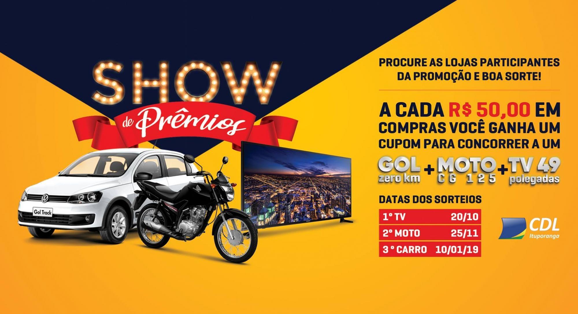 Show de Prêmios da CDL de Ituporanga sorteia primeiro prêmio neste sábado