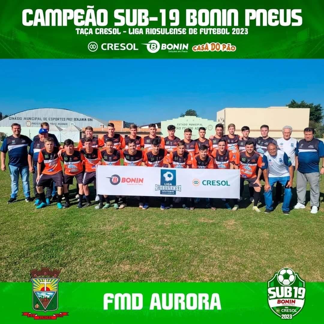 Time Sub-19 do município de Aurora se consagra campeão na Liga Riosulense de Futebol
