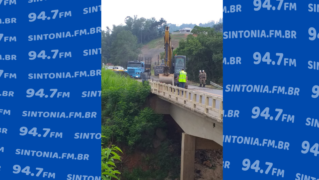 Trânsito na SC-350 está interrompido 