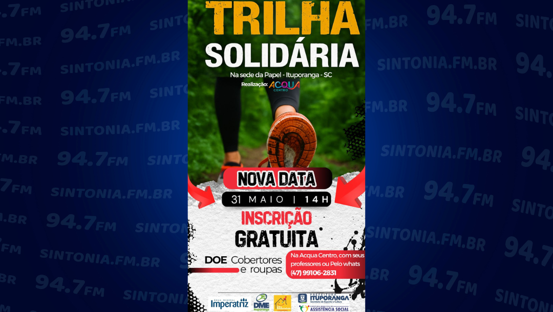 Trilha Solidária em Ituporanga arrecada roupas e cobertores neste sábado (31)