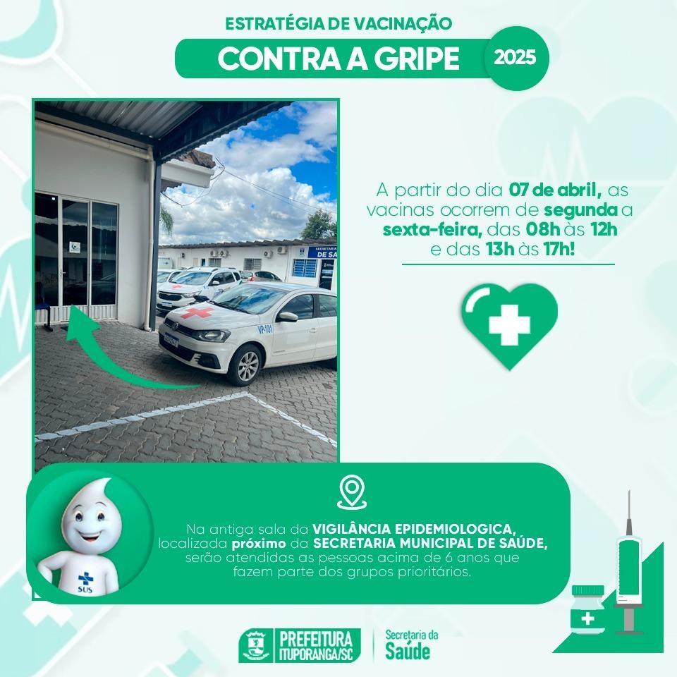 Vacinação contra a gripe começa para grupos prioritários em Ituporanga na segunda-feira (07)