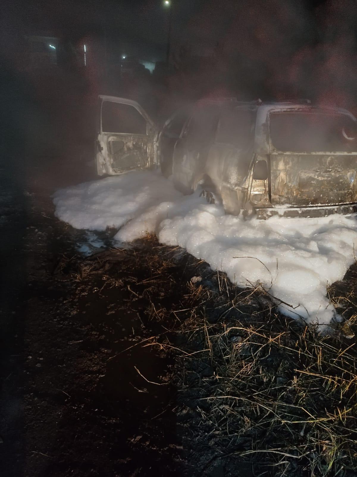 Veículo pega fogo e motorista fica ferido em Ituporanga 