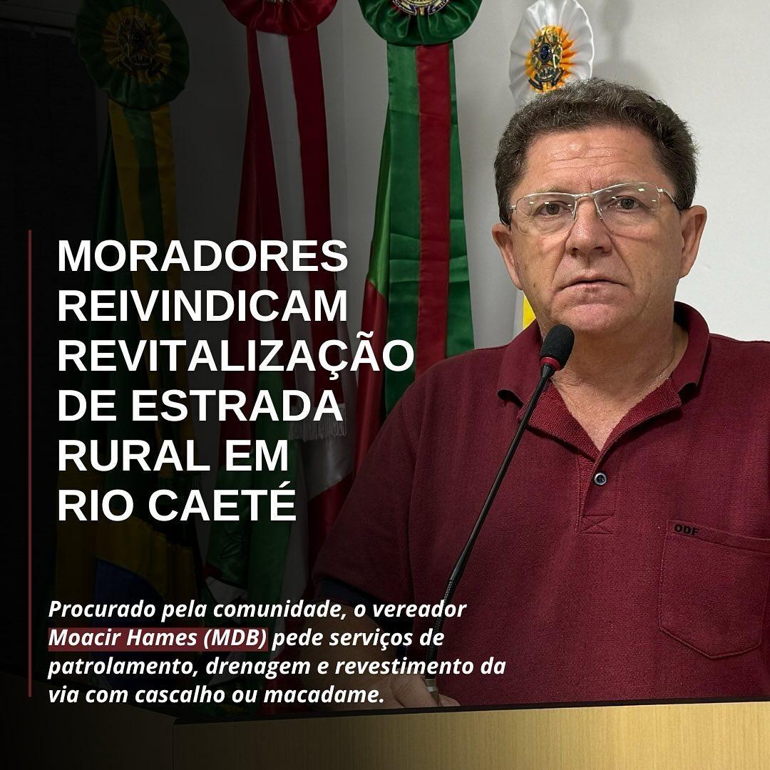Vereador Moacir Hames, do MDB, fala sobre recursos conquistados para Alfredo Wagner através do deputado Jerry Comper