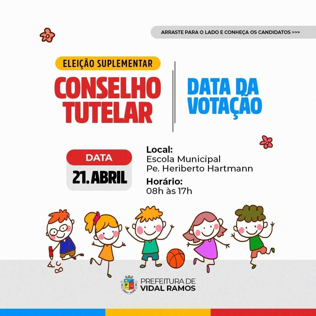 Vidal Ramos terá eleição para conselheiro tutelar suplente