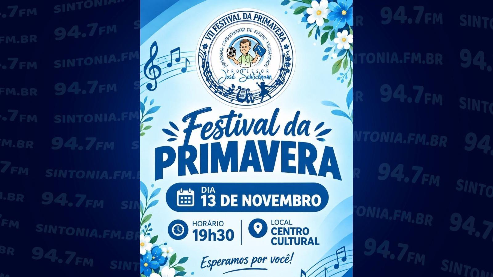 VII Festival da Primavera reunirá apresentações culturais em Imbuia no dia 13 de novembro