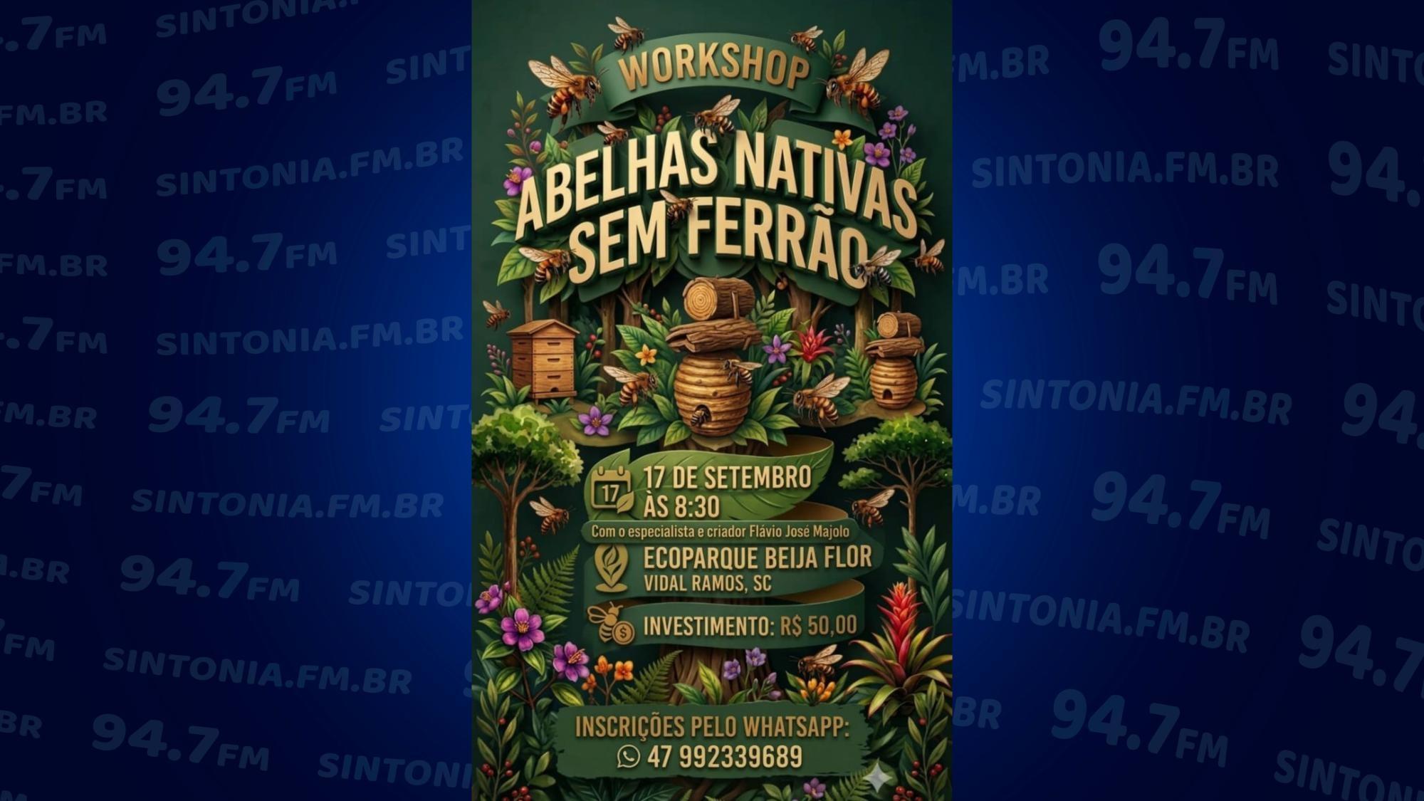 Workshop sobre abelhas sem ferrão nesta quinta (17) terá apenas 15 vagas em Vidal Ramos